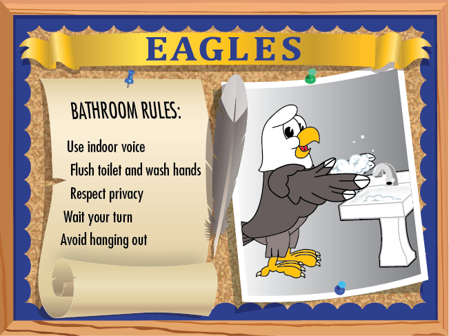 Eagle Bathroom Rules Poster-PBIS